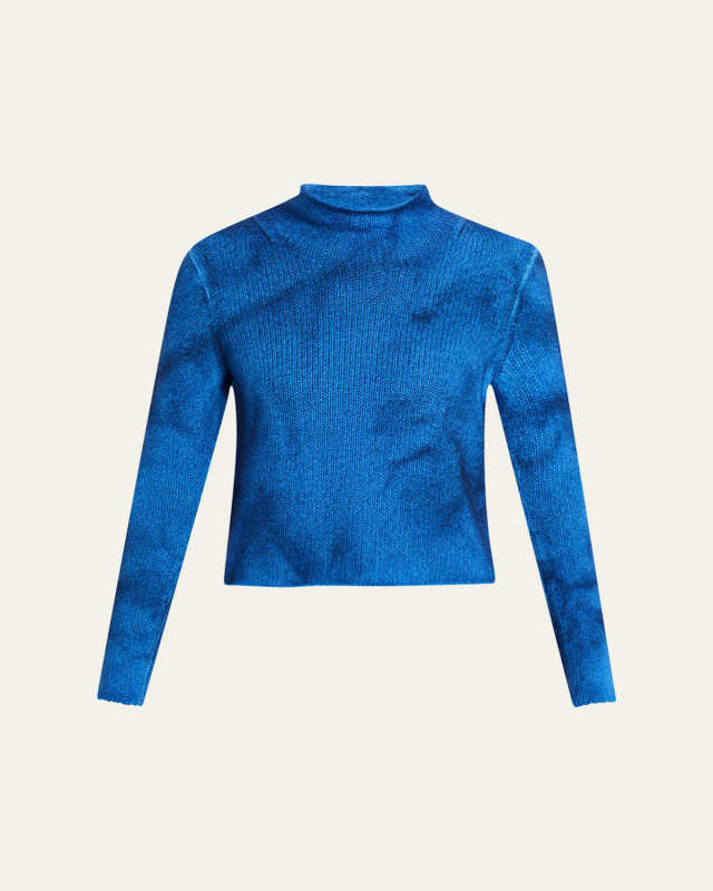 Daina Cropped Cashmere Turtleneck Sweater